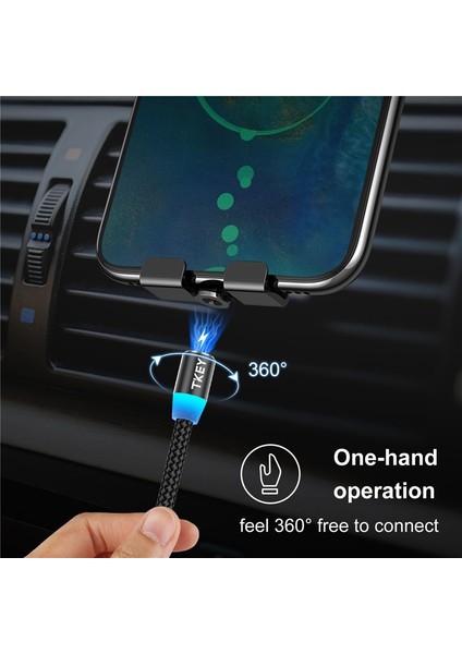 Tkey Manyetik USB Kablosu iPhone 12 11 Xiaomi Samsung Huawei C Tipi Kablo Cep Telefonu Kablosu USB Kablosu Hızlı Şarj Kablosu (Yurt Dışından) fırsatları