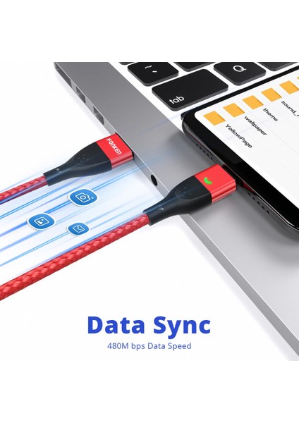 USB C Manyetik Kablo USB Tip C Kablo Mikro USB Hızlı Şarj Kablosu 1 M 2 M Mıknatıs Hızlı Şarj Cihazı Cep Telefonu Usb-C LED Veri Kablosu (Yurt Dışından)