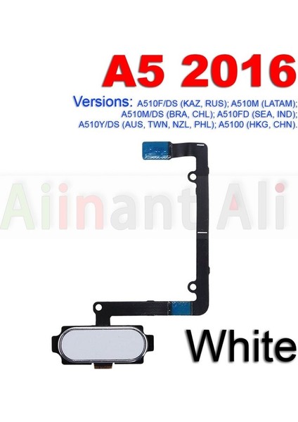 Orijinal Arka Ana Düğme Kımlık Anahtarı Parmak Izi Sensörü Flex Kablo Samsung Galaxy A3 A5 A7 A8 A510 A520 A710 A750 2016 2017 2018 (Yurt Dışından)