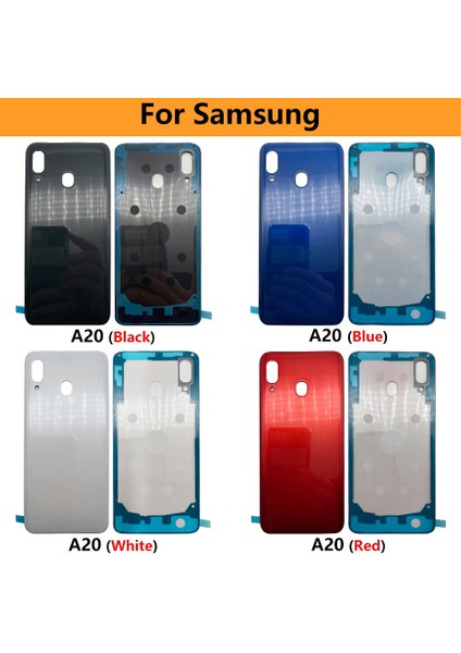 Arka Cam Kapak Samsung A10S A10 A20 A20E Pil Kapağı Kapı Arka Cep Telefon Kılıfı Çerçeveleri Kamera Lens ile (Yurt Dışından)