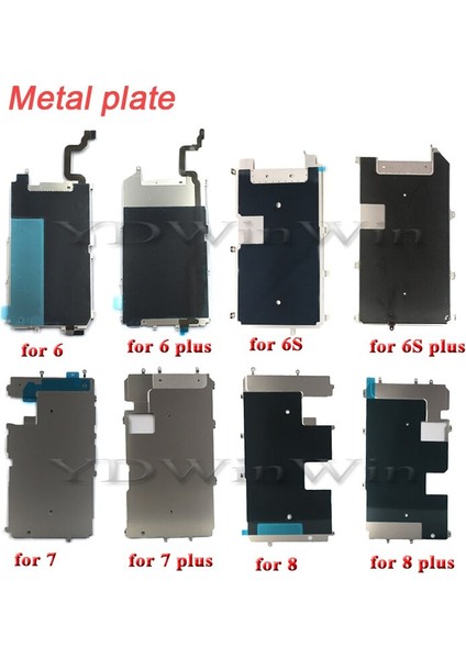 LCD Ekran Arka Metal Plaka Kalkanı Ana Düğme ile Genişletme Flex Kablo Yedek Parça IPhone 7 8 6 6s Artı x Xr Xs Max (Yurt Dışından)