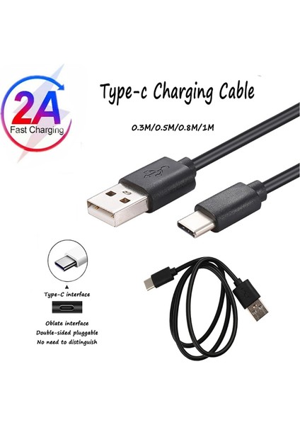 Tipi Kablo Hızlı Şarj Kablosu 2A USB C Kablosu Samsung Huawei Xiaomi Için USB Tip C USB Şarj Aleti Cep Telefonu Kablosu Tel (Yurt Dışından)