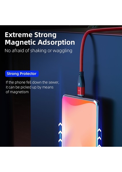 100W Pd Hızlı Şarj Kablosu 6 In 1 USB C Tip C Manyetik Veri Kablosu 5A iPhone 13 Pro Xiaomi 12 Macbook Dizüstü Bilgisayar Için Hızlı Şarj (Yurt Dışından)