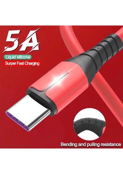 5A USB Tip C Hızlı Şarj Kablosu Mikro USB Şarj Aleti Kablosu Samsung Telefon Şarj Cihazı Veri Kablosu Kablosu Xiaomi Huawei Için USB C Tel (Yurt Dışından)