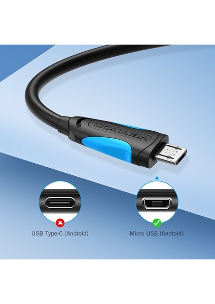 Vention Mikro USB Kablosu Hızlı Şarj Kablosu Android Cep Telefonu Için Veri Senkronizasyonu Şarj Aleti Kablosu Samsung Htc Xiaomi Için USB C Kablosu (Yurt Dışından)