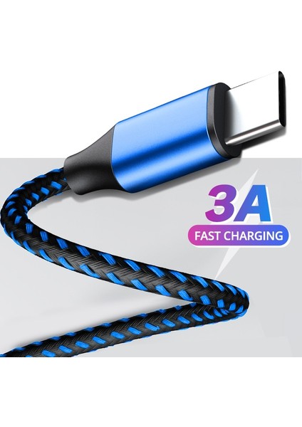 Anmone 3A 18W Hızlı Şarj Tipi C USB Kablosu Samsung Xiaomi Redmi Için Huawei Tip C Cep Telefonu Şarj Kablosu Kablosu USB C Kablosu (Yurt Dışından)