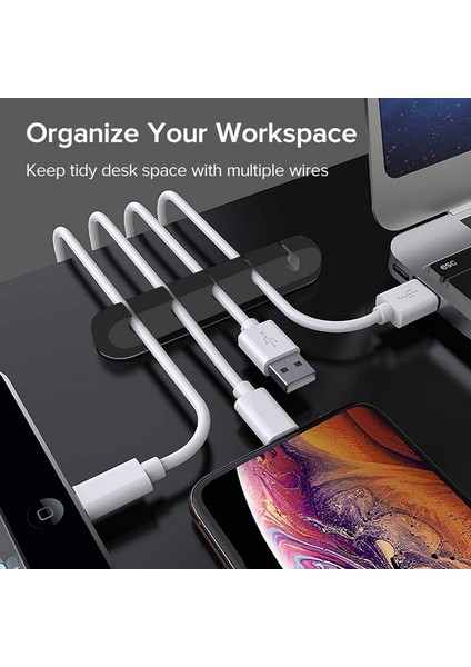 Xmsj Kablo Düzenleyici Yönetim Tel Tutucu Esnek USB Kablosu Sarıcı Düzenli Silikon Klipler Fare Klavye Kulaklık Koruyucu (Yurt Dışından) fiyatları