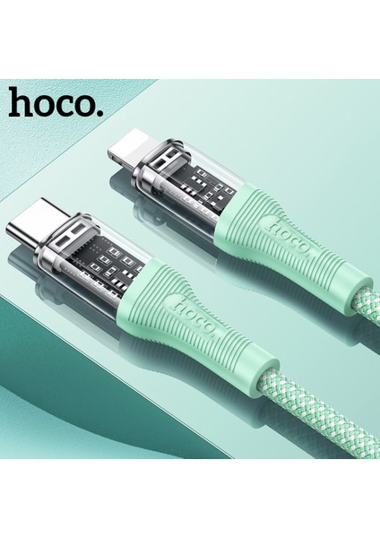Hoco Şeffaf 20 W Pd USB C Kablosu iPhone 14 13 Pro Max Hızlı Şarj USB C Kablosu IPHONE11 12 Pro Veri USB C Tipi Kablo (Yurt Dışından)
