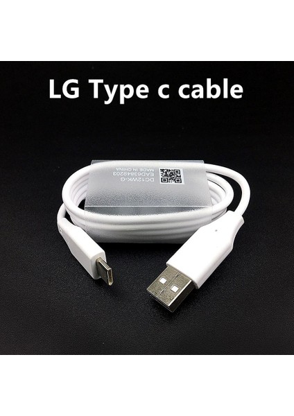 Orijinal Lg 100 cm Tip A Tip C Hızlı Şarj Veri Kablosu Lg G7 Thinq G6 G5 V10 V20 V35 V30 Q6 Cep Telefonu Yuvarlak Hat (Yurt Dışından)