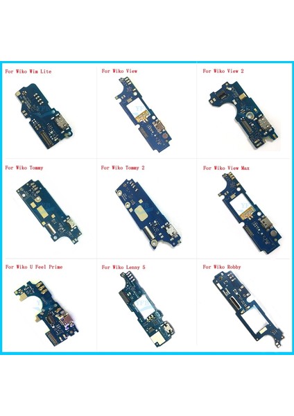 USB Şarj Portu Dock Konnektörü Esnek Şarj Kablosu Wiko View Max Wim Lite Tommy 2 U Feel Prime Go Lenny 5 Robby Freddy Fever (Yurt Dışından)