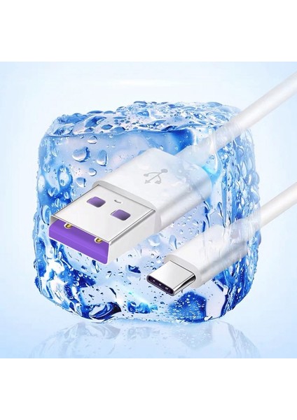 Mikro USB Kablosu C Tipi Kablo Yıldırım Kablosu 5A Süper Hızlı Şarj Kablosu Telefon 11 12 Pro Max Oneplus 10 Pro USB C Kablosu (Yurt Dışından)