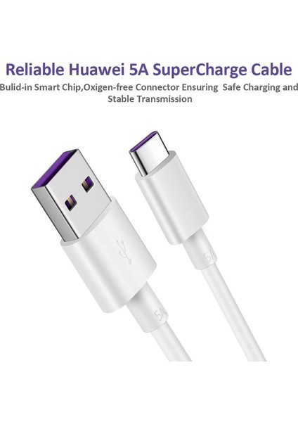 Mikro USB Kablosu C Tipi Kablo Yıldırım Kablosu 5A Süper Hızlı Şarj Kablosu Telefon 11 12 Pro Max Oneplus 10 Pro USB C Kablosu (Yurt Dışından)