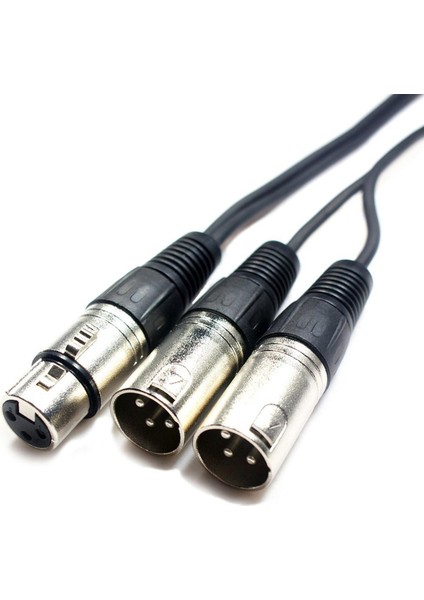 Splitter Mikrofon Kablosu Ses Adaptör Kablosu Süper Uzun Esnek Xlr Pin 1 Kadın Çift 2 Erkek 3ft Optik Fiber Kablolar DVI (Yurt Dışından)