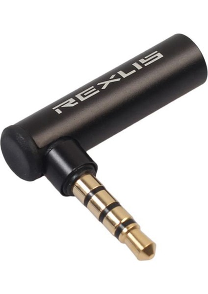 Rexlıs 5 Adet 3.5mm Erkek Kadın 90 Derece Sağ Açılı Adaptör Ses Mikrofon Jakı Stereo Fiş Konnektörü (Yurt Dışından)
