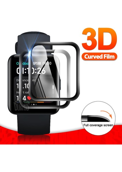 Xiaomi Redmi Poco Akıllı Izle 2 Lite Küresel Sürüm Için 3D Ekran Koruyucu Tam Kapak Koruyucu Film Aksesuarları (Cam Değil) (Yurt Dışından)