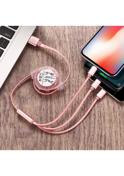 Teleskopik Bire Üç Veri Hatları Xiaomi Iphoecharger Telefon Aksesuarları USB C Kablosu USB Iphone Aksesuarları Iphone 12 Pro Max (Yurt Dışından) indirimleri