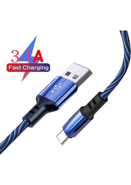 3.1A USB Tip C Kablo Hızlı Şarj Usb-C Tip-C Veri Kabloları 1 M/2 M Kablo Samsung Huawei Xiaomi Redmi Note 8/9 Pro Telefon Kablosu (Yurt Dışından)