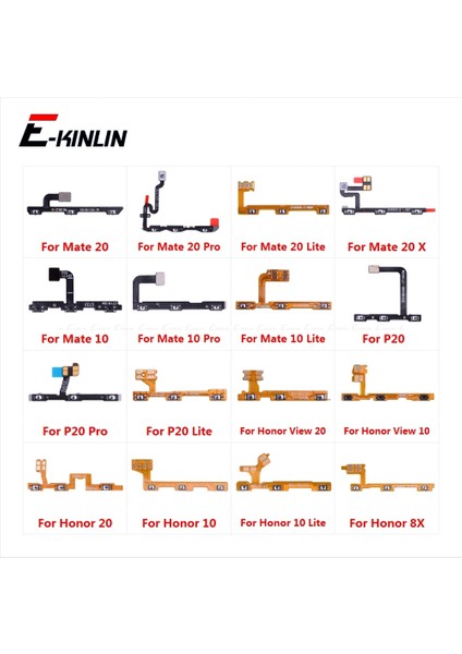 Güç Açık Kapalı Sessiz Anahtarı Kontrol Tuşu Ses Düğmesi Flex Kablo Huawei Honor View 10 Mate 20 x P20 Pro Lite 8x Parçaları (Yurt Dışından)