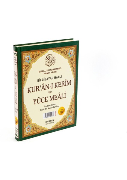 Orta Boy Kur'an-I Kerim ve Yüce Meali (2 Renk,şamua) Yeşil ve Kabeli