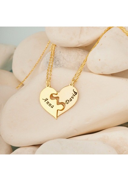 925 Ayar Gümüş Çift Kalp Isim Kolye fiyatları