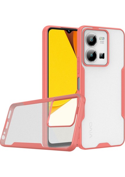 Vivo Y35 Kılıf Platin Silikon - Pembe