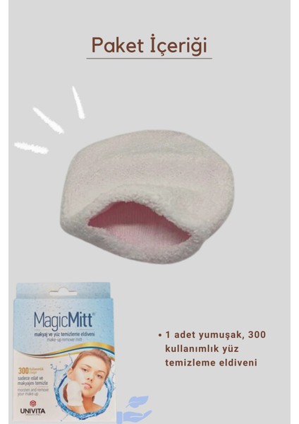 300 Kullanımlık Mikrofiber Makyaj Ve Yüz Temizleme Eldiveni - Su ile Temizleme Kolaylığı - Tekli