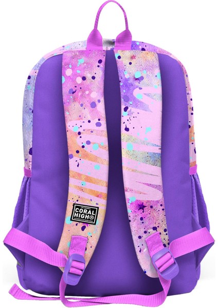 Kids Pembe Mor Fashion Girl Desenli Okul Sırt Çantası 23755 fiyatları