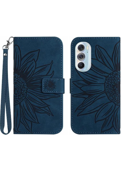 Motorola Kenar 30 Pro Flip Cüzdan Için Lüks Pu Deri Telefon Kılıfı (Yurt Dışından)