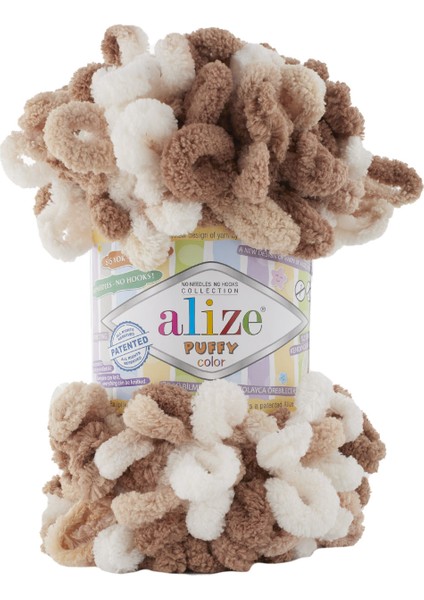 Puffy Color 100GR Ebruli Kadife El Örgü Ipi Ipliği Yünü