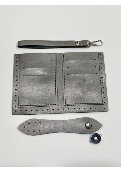 Cüzdan Kiti / Örgü Cüzdan Kiti / Silver