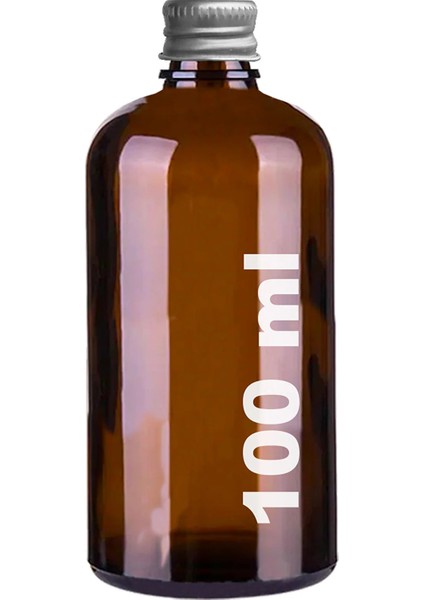 100 ml Metal Gümüş Kapaklı Amber Hediyelik Şişesi 100 cc Kolonya Koku Süs Kahverengi Cam Şişe 1 Adet