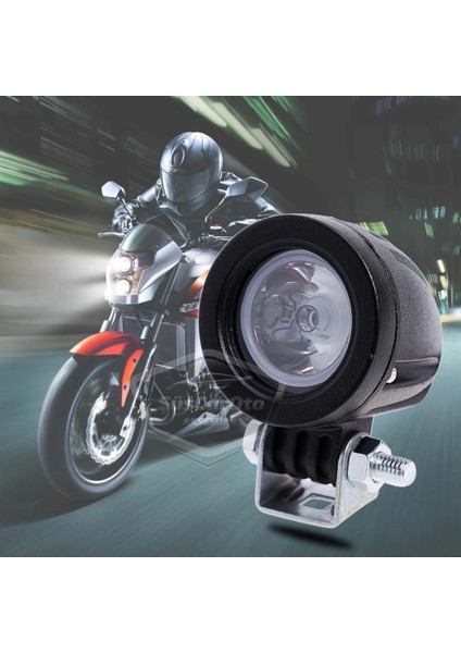 Yuvarlak Tek LED Bar Beyaz Sis Farı Araç Motosiklet Off Road Atv Forklift LED Lamba Projektör Metal Arazi Çalışma Lambası 1 Adet 10W