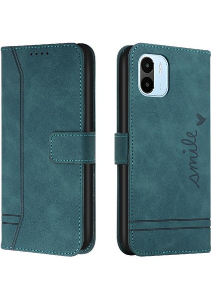 Xiaomi Redmi A1 Manyetik Kapatma Kart Yuvaları Pu El Telefon Kılıfı (Yurt Dışından)