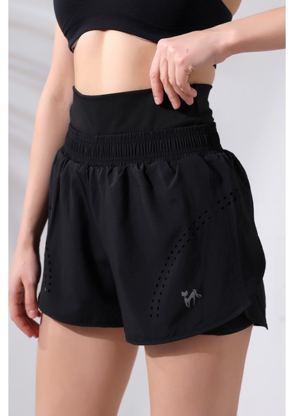 Lazer Desenli Kadın Deniz Şortu Içten Taytlı Cepli Yeni Model Tenis Voleybol Şortu fırsatları