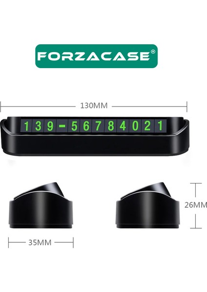 Fosforlu Açılır Kapanabilir Numaratör Ön Torpido Üstü Telefon Numarası Göstergesi - FC373