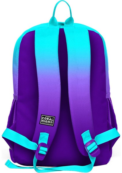 Kids Su Geçirmez Ortopedik Okul Sırt Çantası 14.4 Litre Turkuaz-Mor Geçişli, İlkokul ve Ortaokul Çocukları İçin fiyatları