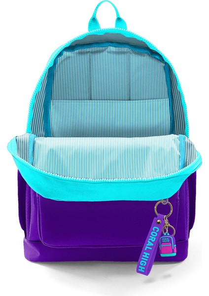 Kids Su Geçirmez Ortopedik Okul Sırt Çantası 14.4 Litre Turkuaz-Mor Geçişli, İlkokul ve Ortaokul Çocukları İçin modelleri
