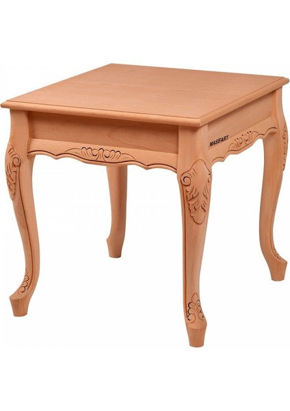 Greg Manolya Oymalı Yan Sehpa Cilasız Ham