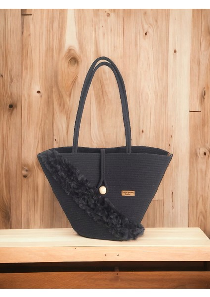 Omuz Çantası Plaj Çantası Hasır Çanta El Emeği Handmade Tasarım Tarz Yaz MODA-30CMX40-42CM