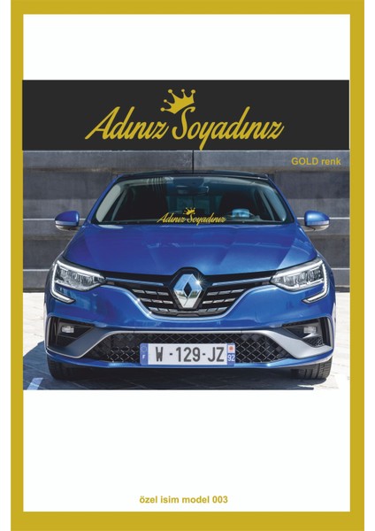 Isme Özel Yeni Trend 003 Ön Cam Yazısı - Oto Sticker - Karavan Sticker -