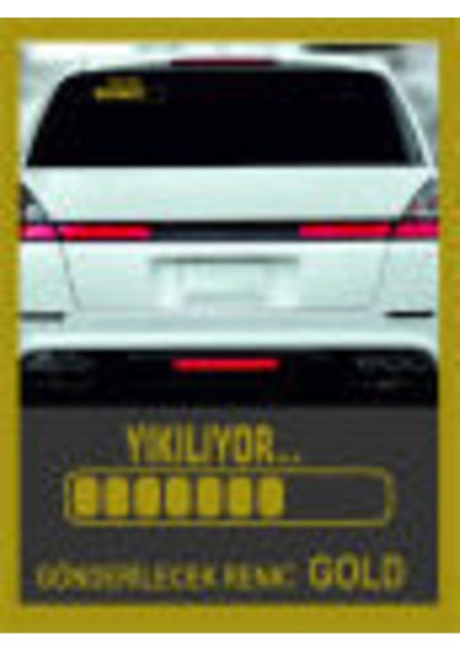 Yıkılıyor Sticker -20X6CM- 1 Adet- Oto Sticker ,traktör Sticker,karavan Sticker,motorsikler Sticker