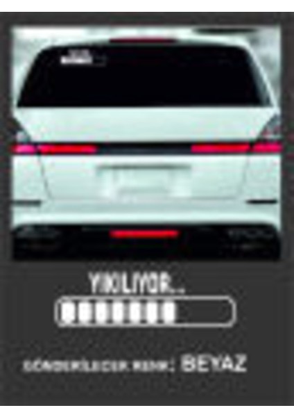 Yıkılıyor Sticker -20X6CM- 1 Adet- Oto Sticker ,traktör Sticker,karavan Sticker,motorsikler Sticker