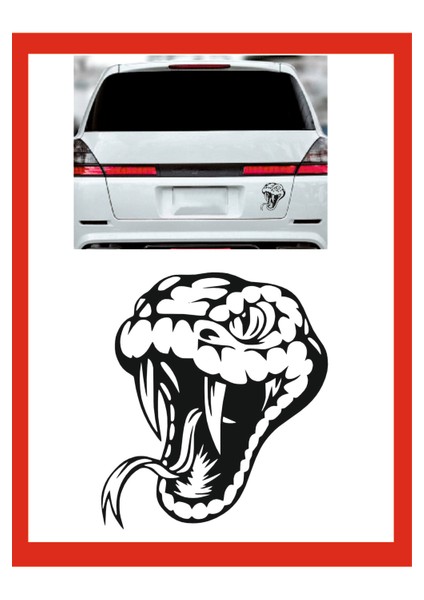 Yılan Oto Sticker - 15*17CM - Araba Sticker - Yapıştırma