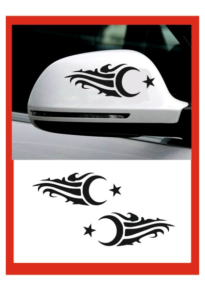 Ayna Ay-Yıldız Sticker 20*7 cm Sağ-Sol 2 Adet