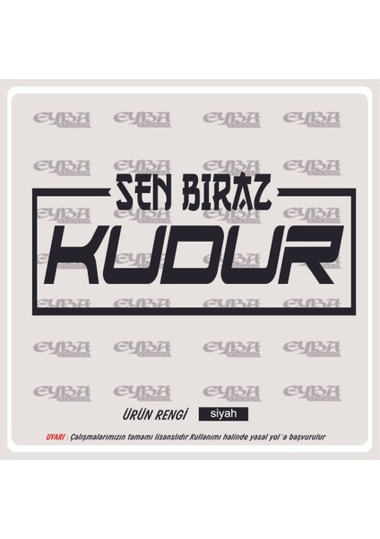 Sen Biraz Kudur 18X8CM Oto Sticker Motor Sticker Karavan Yapıştırma Çıkartma Taksi Sticker
