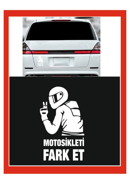 Motorsikleti Fark Et Sticker 15*9cm - Oto Sticker -Araba Sticker -