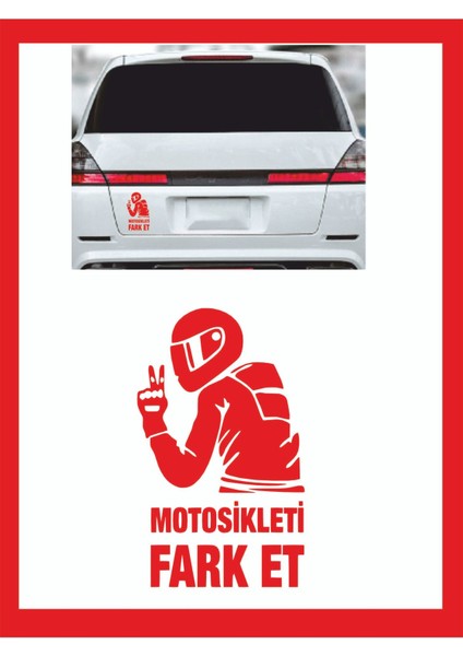 Motorsikleti Fark Et Sticker 15*9cm - Oto Sticker -Araba Sticker -