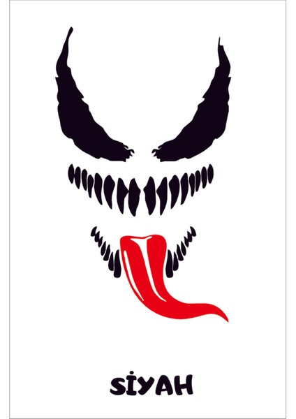 Venom Sticker Araba, Motorsiklet, Kask, Laptop, Cam Sticker 20X10 cm