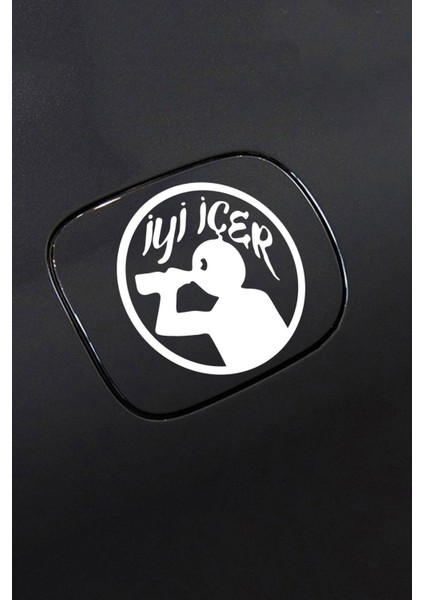 Iyi Içer Komik Depo Kapağı Sticker 11*11 cm