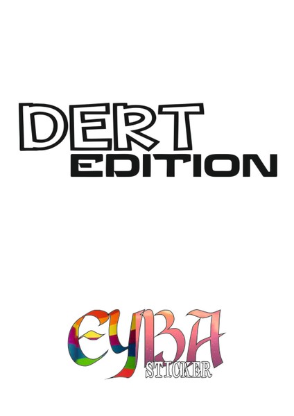 20X8CM Dert Edition Oto Sticker -Araba Sticker - Duvar Sticker